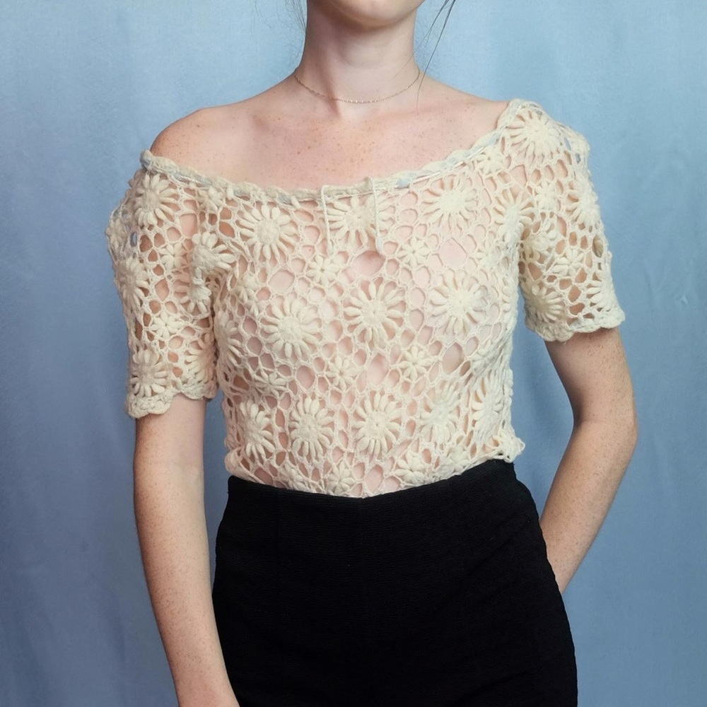 vintage crochet top